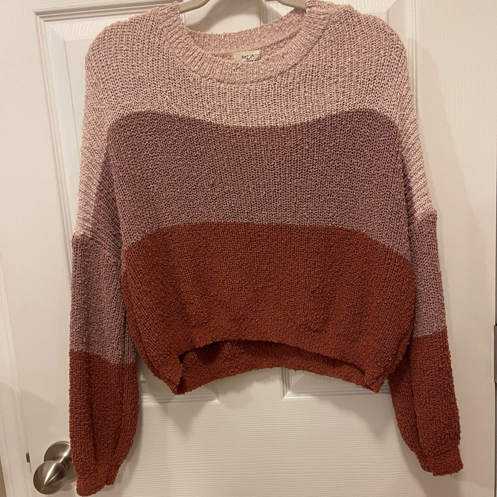 Fuzzy brown sweater
